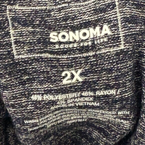 Sonoma Cowl Neck Soft Tunic Plus Size 2XL Blue - Picture 5 of 5